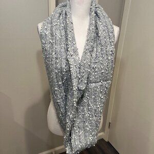 NWT Anthropologie Gray Chunky Metallic Infinity Scarf